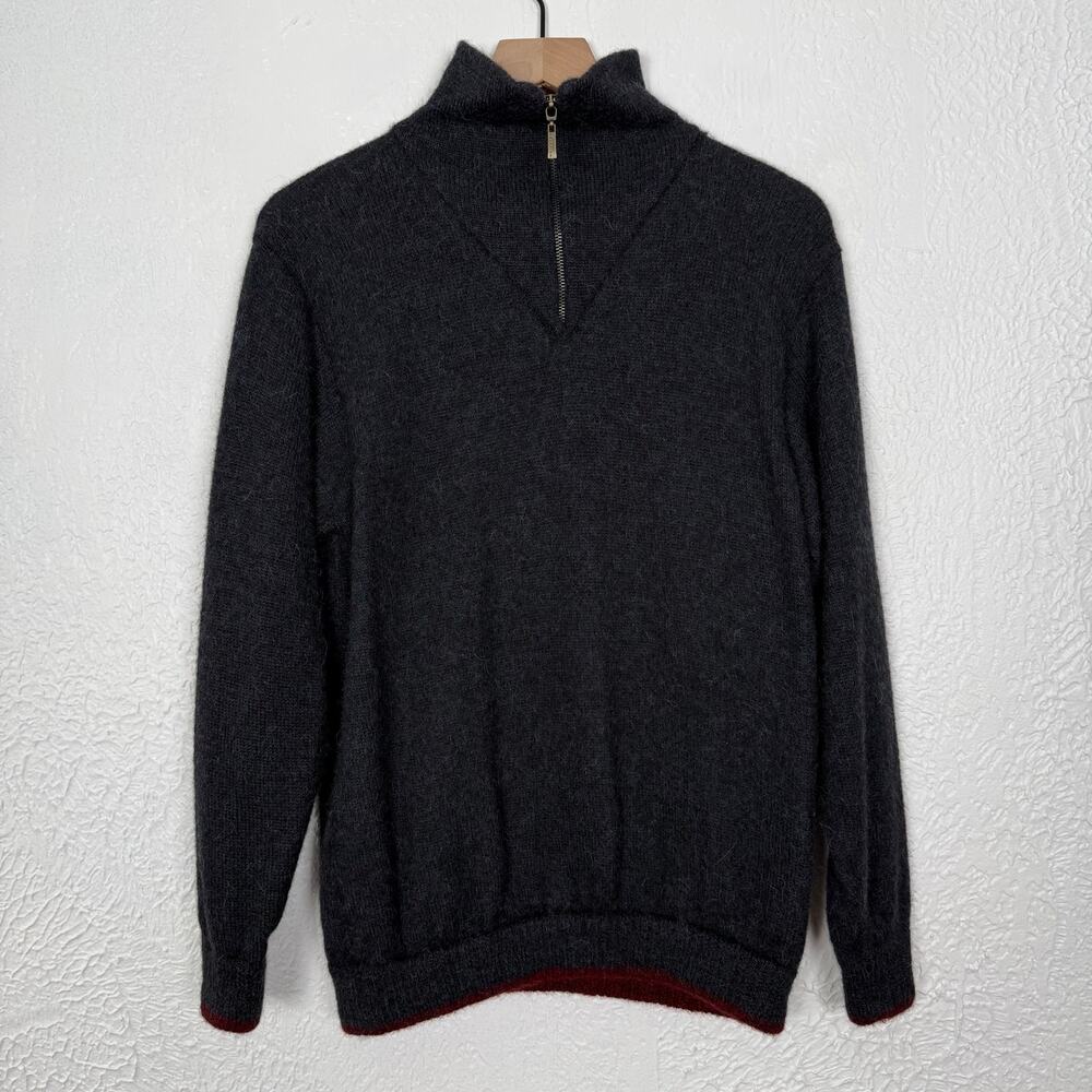 Intiwara Alpaca Men's 100% Alpaca Quarter Zip Pullover Sweater Size Large